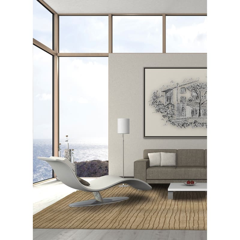 ECARPETGALLERY Hand Loomed Kashkuli Gabbeh Beige Wool Rug - 6'6 x 9'6