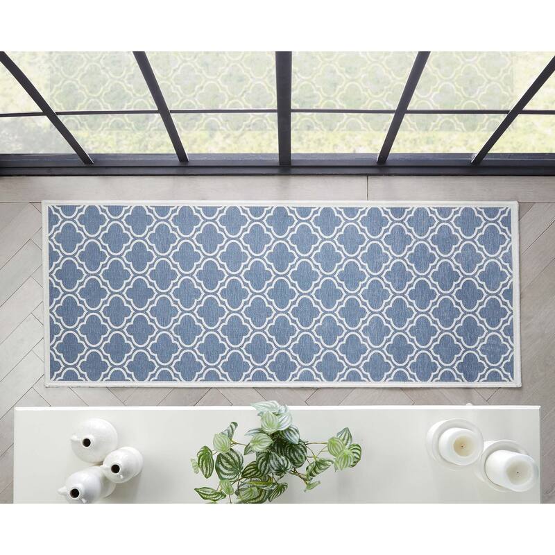 Well Woven Apollo Lattice Moroccan Machine Washable Area Rug