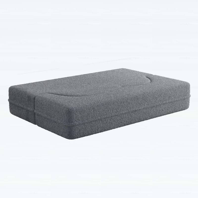 Modern Floor Sofa with 2 Pillows,Convertible Sleeper Sofa Bed