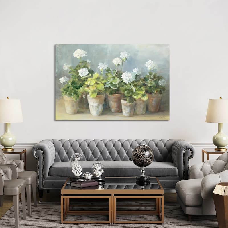 iCanvas "White Geraniums" by Danhui Nai Canvas Print