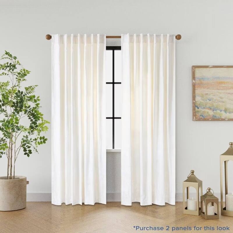 Texture Velvet Back Tab Room Darkening Single Panel