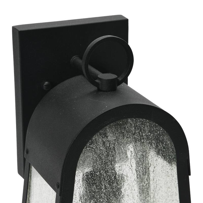 Robert Stevenson Lighting Revere - Metal and Seedy Glass Outdoor Light - 7W x 6L x 14H