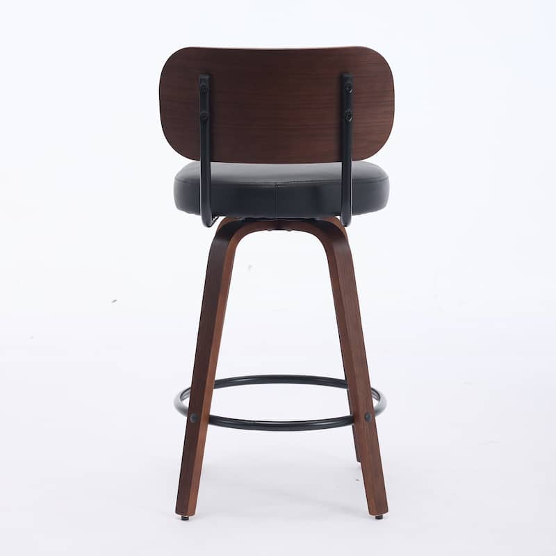Upholstered Swivel Bar Stools Side Chairs Set of 2
