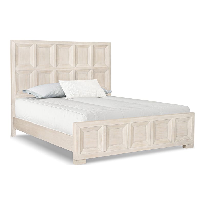 Furniture of America Durem Modern Classic 3-Piece Solid Wood Panel Bedroom Set with 2-Drawer Oversized Nightstand