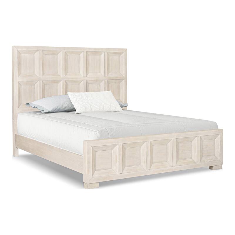 Furniture of America Durem Modern Classic 5-Piece Solid Wood Panel Bedroom Set with 2-Drawer Oversized Nightstand