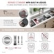 preview thumbnail 3 of 12, STYLISH 42 inch Stainless Steel 16G 70/30 Double Bowl Workstation Kitchen Sink - 42" x 19" x 10"