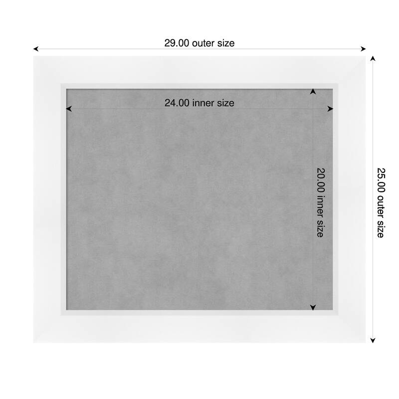 Amanti Art Sloped Black Framed - 29 x 25 in - Sloped White