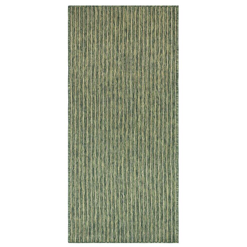Liora Manne Carmel Textured Striped Indoor/ Outdoor Area Rug - 1'11" x 4'11" - Green