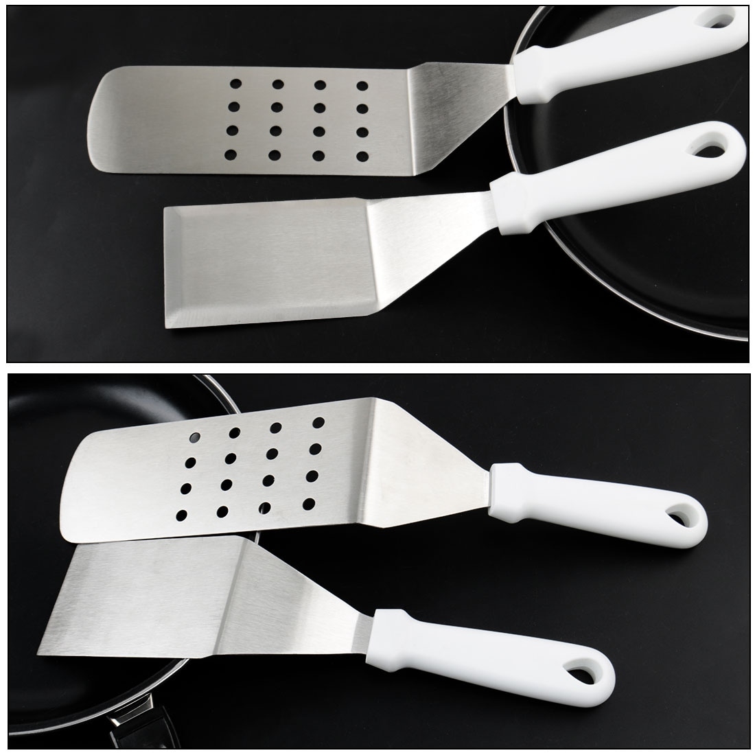 Slotted Griddle Spatula Grill Spatula Dessert Cutter Lasagna Turner -  White, Silver - 11 x 2.8(L*W) - Bed Bath & Beyond - 31429043