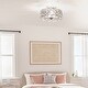 preview thumbnail 2 of 10, River of Goods Olivia Braided Metal and Crystal 11.5-inch Semi-Flush Mount Ceiling Light - 11.5" x 11.5" x 6.375"