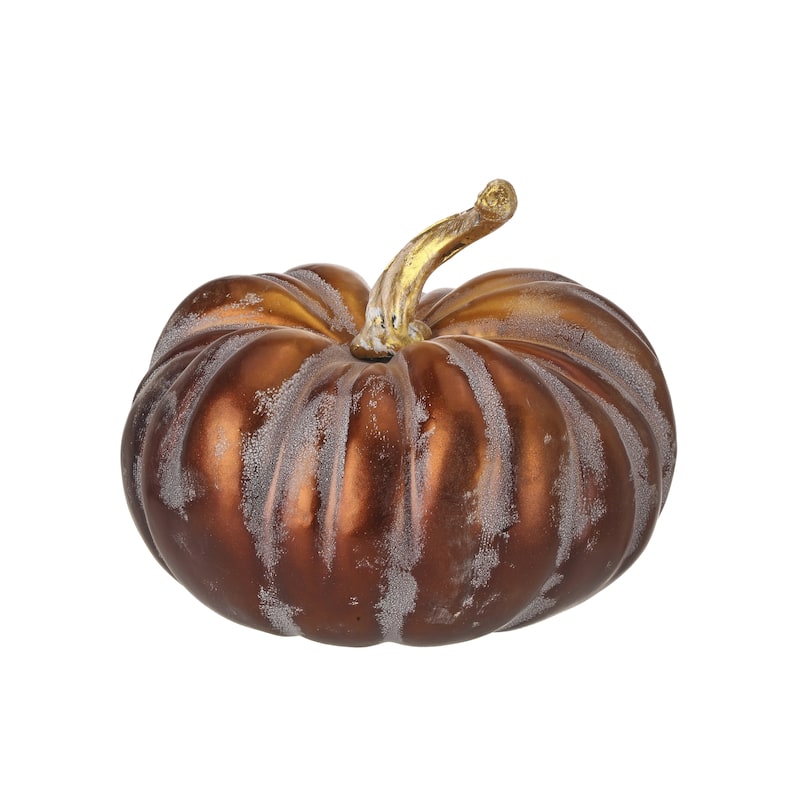 9" Autumn Pumpkin - strofoam:90% plastic:10%