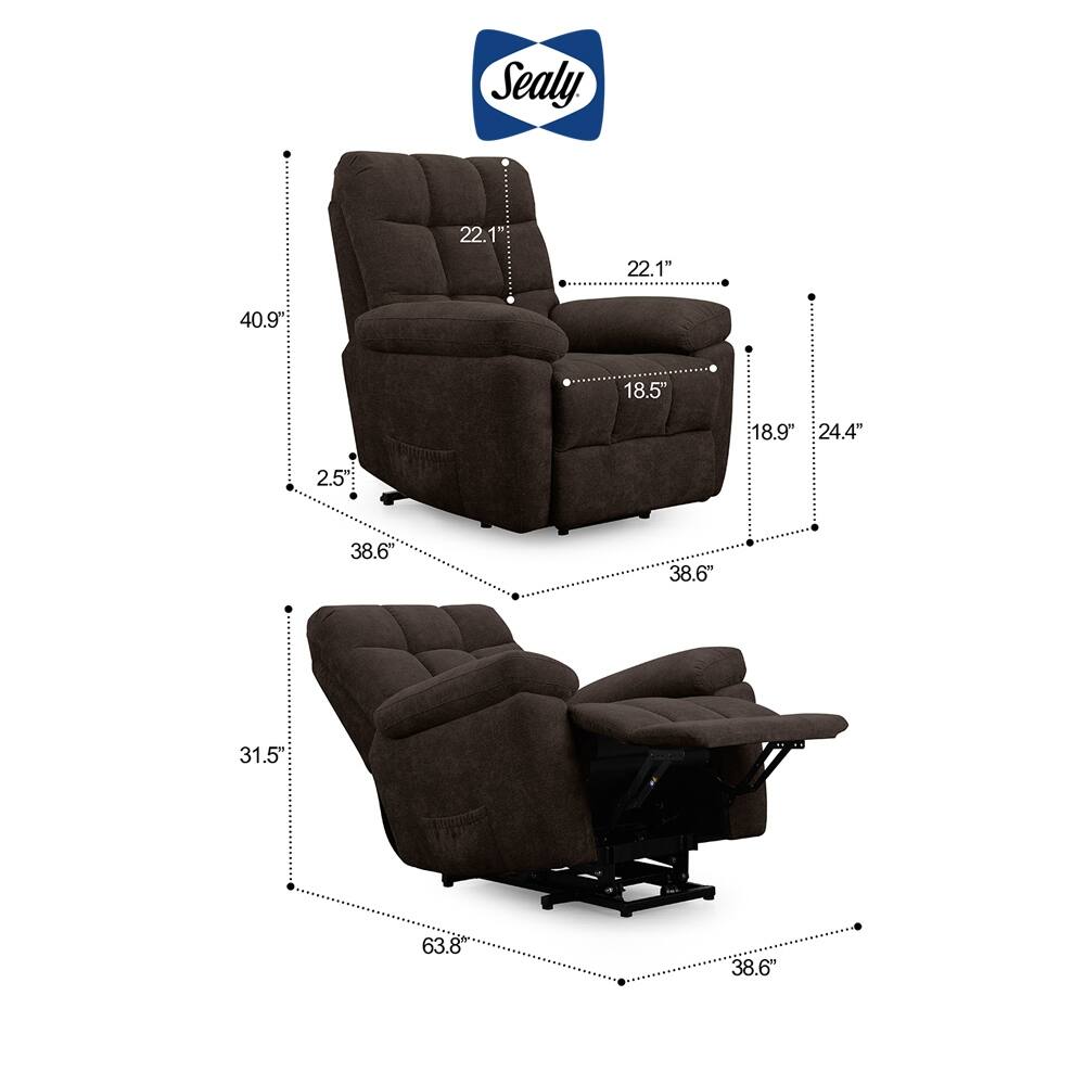 Carmel Lift Chair in Taupe by Sealy Sofa Convertibles Bed Bath