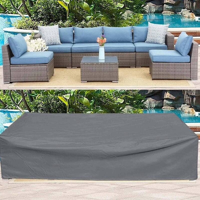 Outdoor Cover Waterproof & Windproof Fits 12-Seat Tables & Sofas