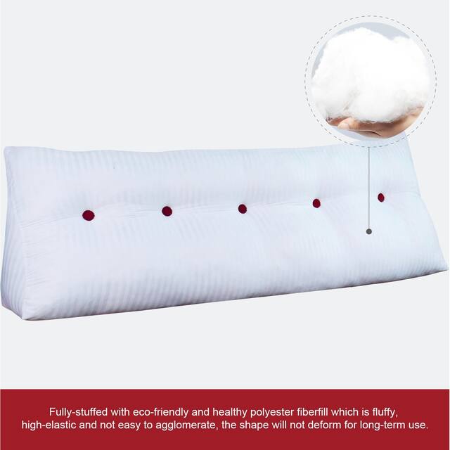 WOWMAX Large Reading Wedge Headboard Pillow for Bed Rest Back Support