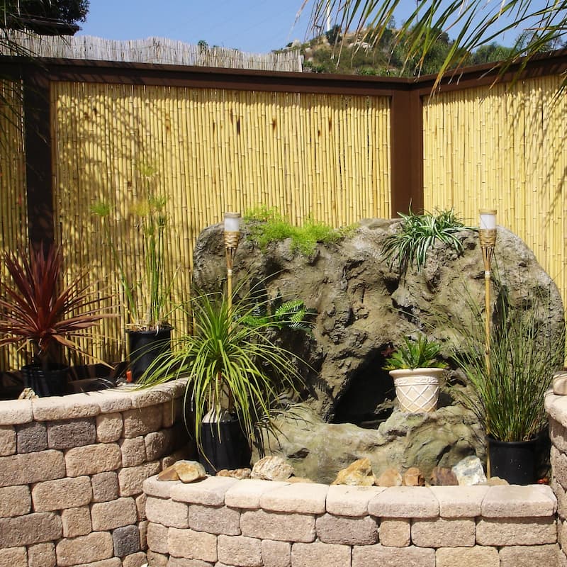 Natural Bamboo Fencing Rolled Fence Panel Patio Privacy Screen