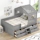 preview thumbnail 16 of 24, Full House Loft Bed with Drawers - Efficient Under-Bed Storage