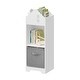 preview thumbnail 13 of 15, 2-Tier Kids Bookcase Organizer with Collapsible Fabric Drawers