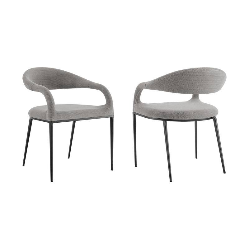 Morgan Upholstered Barrel Back Dining Chairs - Set of 2