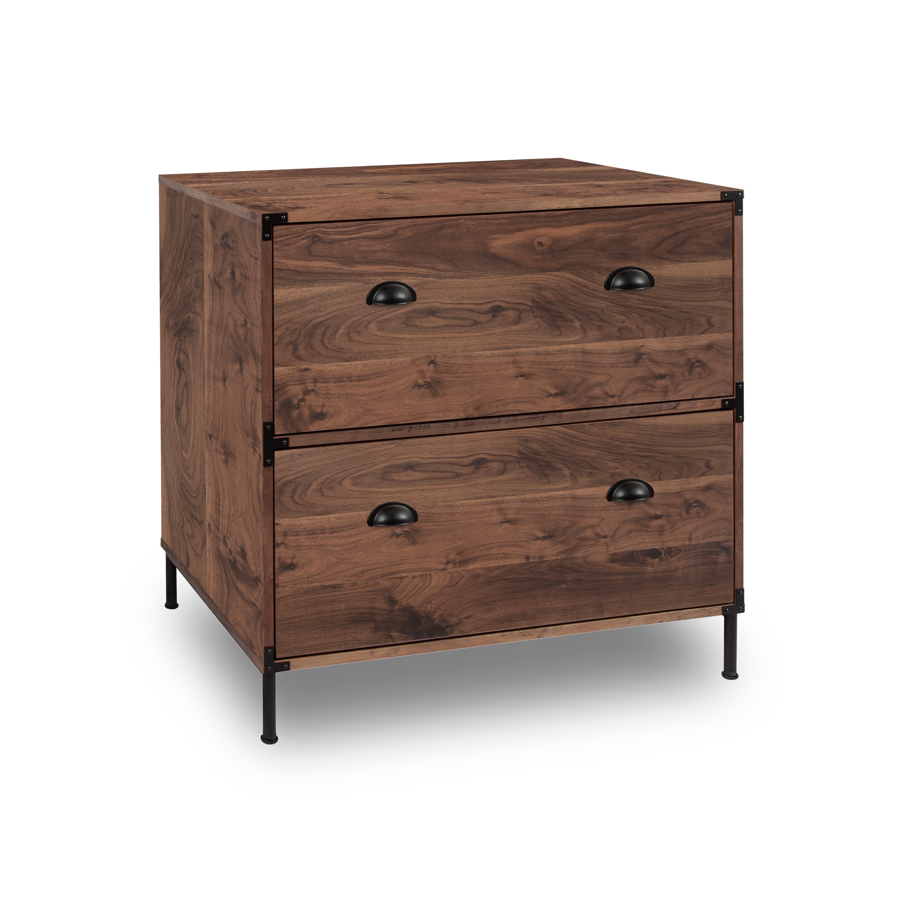 2-Drawer Lateral File Cabinet with Lock, Large Wood Filing Cabinet
