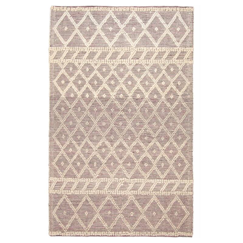 ECARPETGALLERY Braid weave Sienna Grey Wool Rug - 5'1 x 8'2 - Grey - 5'1 x 8'2