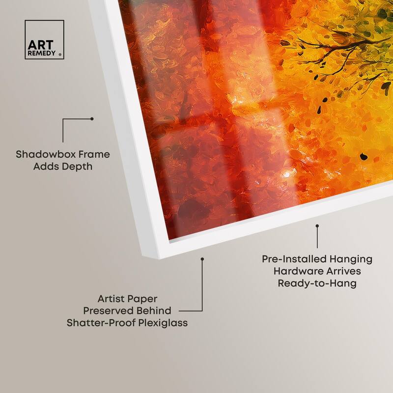 Fire and Ice Tree I Shadowbox by Art Remedy