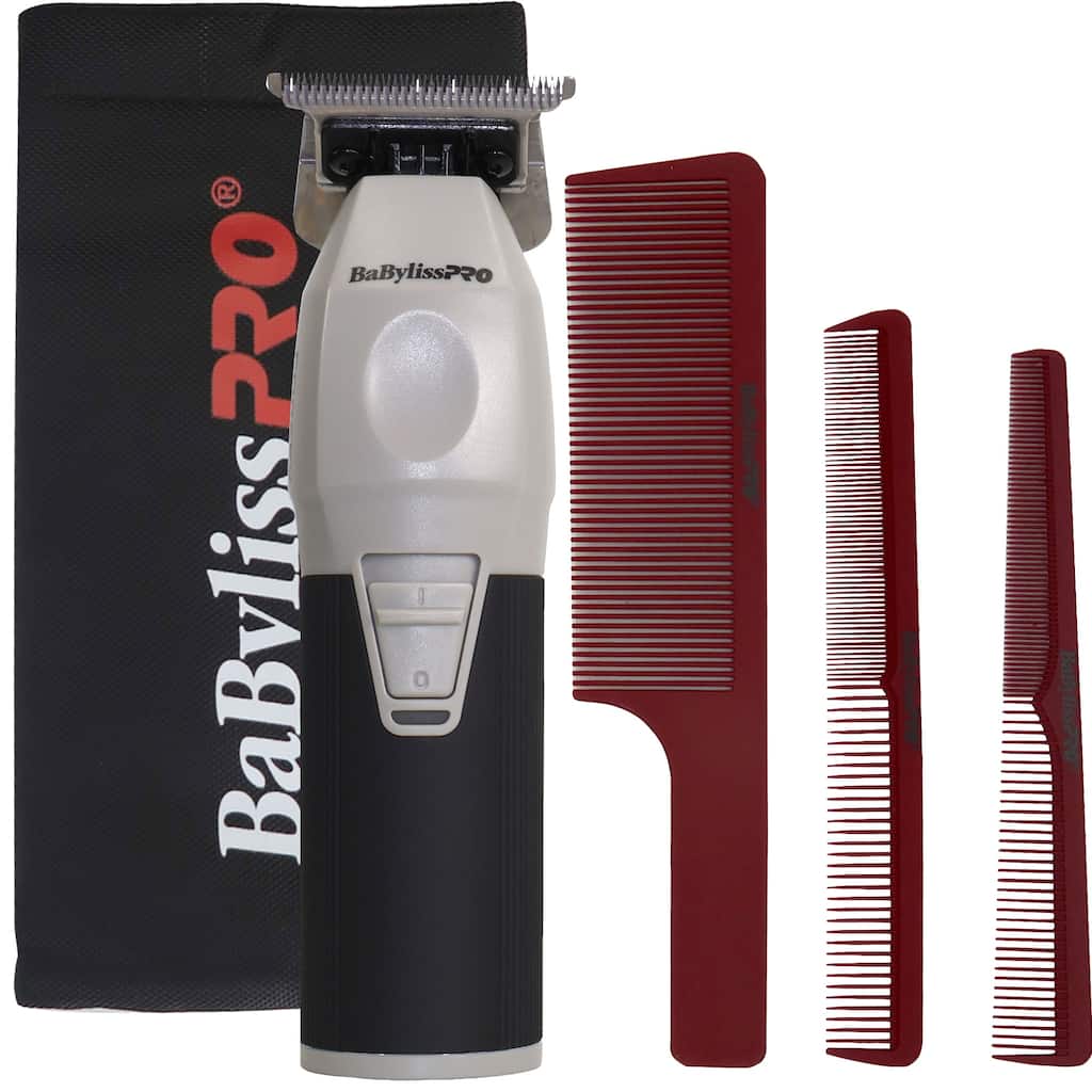 BabylissPRO COREFX Professional Performance Hair Trimmer - FX76 + Comb Set (Clipper, Cutting, Taper Combs) + Trimmer Pouch