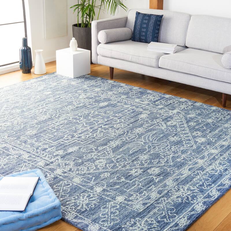 SAFAVIEH Handmade Marquee Nahla Rug - 8' x 10' - Navy