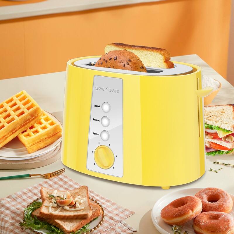 Toaster 2 Slice,6 Shade Settings, Removable Crumb Tray, 750W