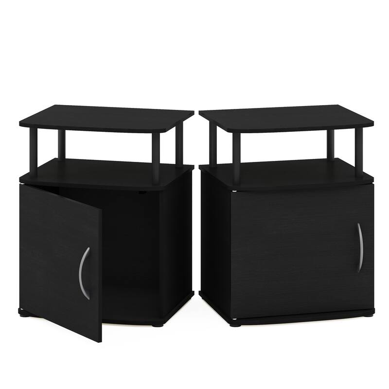 Porch & Den Mangin Black Utility Design Storage End Table