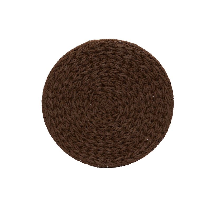Household Essentials Handwoven Barrel Wicker Storage Basket Side Table - 17.0"L x 17.0"W x 19.0"H