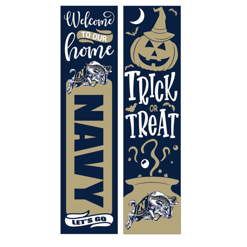 47" Double Sided Seasonal Porch Leaner, US Naval Academy - 47" x 11.25"