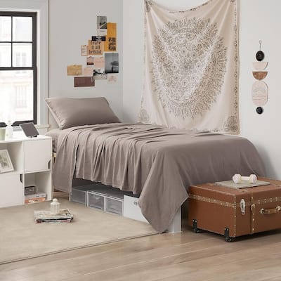 Dark Sky Reserve® - Bamboo Linen Sheet Set - Portugal Made - Driftwood Taupe
