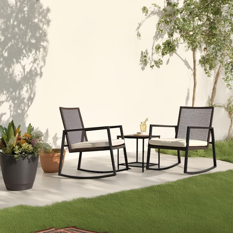 Made4Home Vianna Outdoor Acacia Wood Rocking Bistro Set