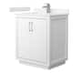 Option White / Carrara Cultured Marble Top / Brushed