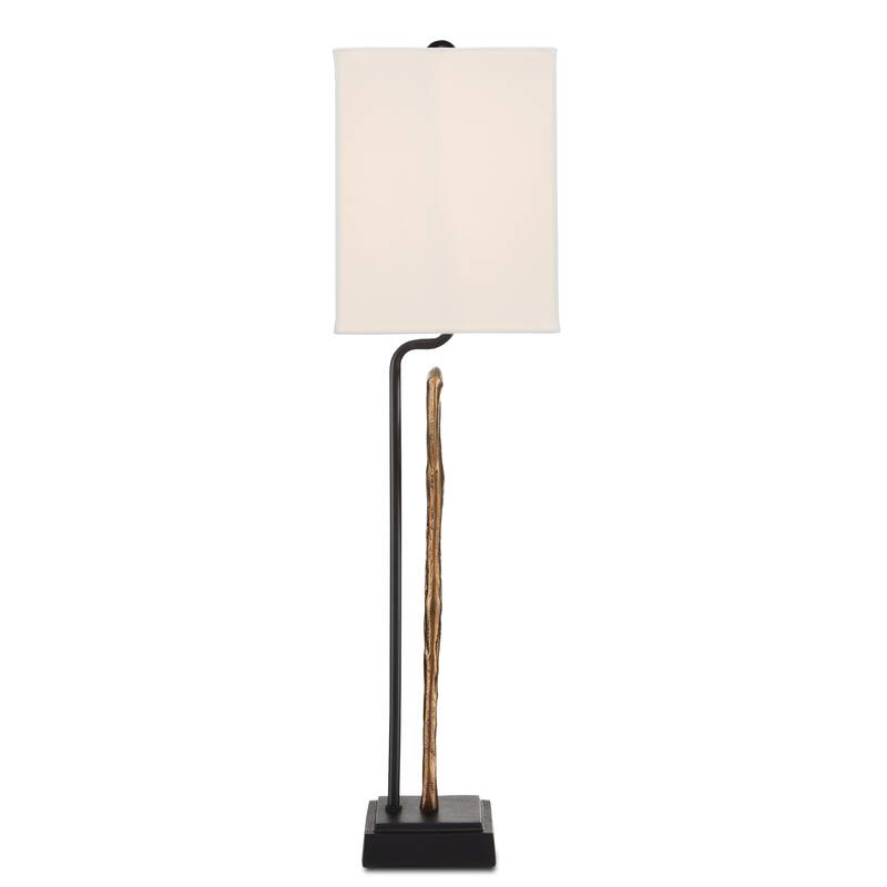 Currey & Company Antigone Brass Table Lamp - 31.5"h x 14"w x 8"d