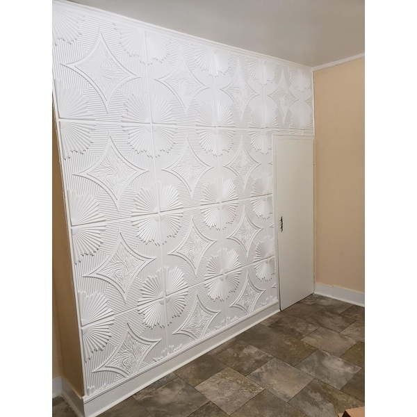 Art3d Drop Ceiling Tiles 2x2ft ,3D Wainscoting Panels Glue