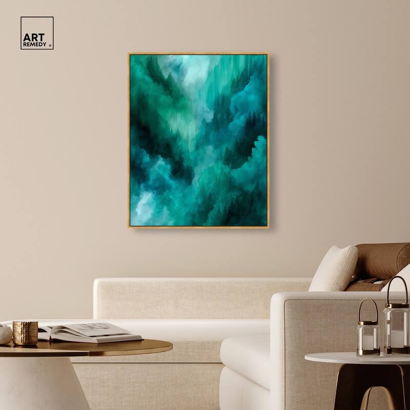 Textured Teal II Canvas by Art Remedy