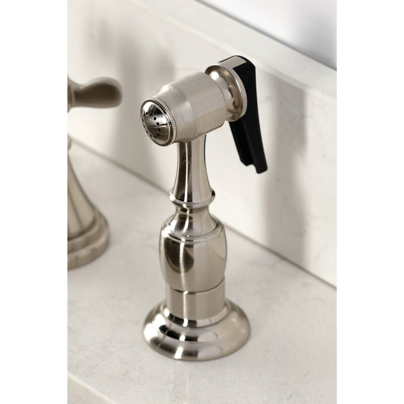 Kingston Brass KS279.BEXBS Essex 1.8 GPM Widespread Kitchen Faucet