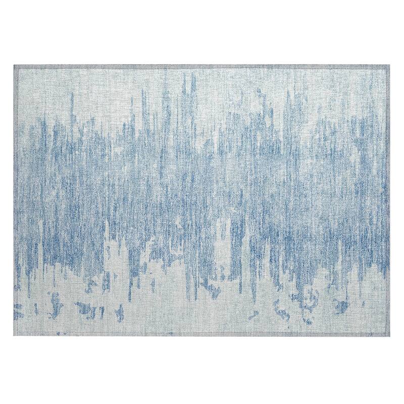 Machine Washable Indoor/ Outdoor Chantille Abstract Ombre Rug