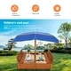 preview thumbnail 3 of 6, Wood Sandbox with Cover, Sand Box with 2 Bench Seats for Aged 3-8 Years Old, Sand Boxes for Backyard Garden, Sand Pit