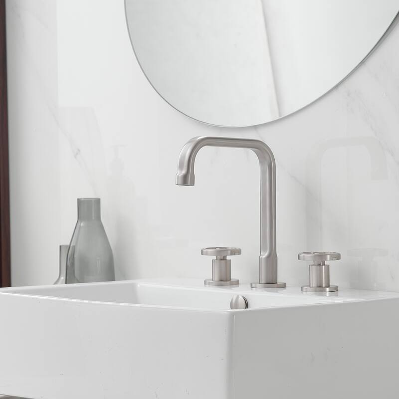 8 Inches Widespread Bathroom Faucet with Drain Kit