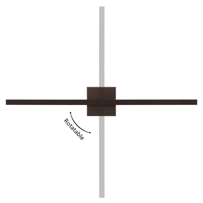 Palco Modern Minimalist Indoor/Outdoor Metal 350-Degree Rotatable Dimmable Integrated LED Wall Sconce, by JONATHAN Y