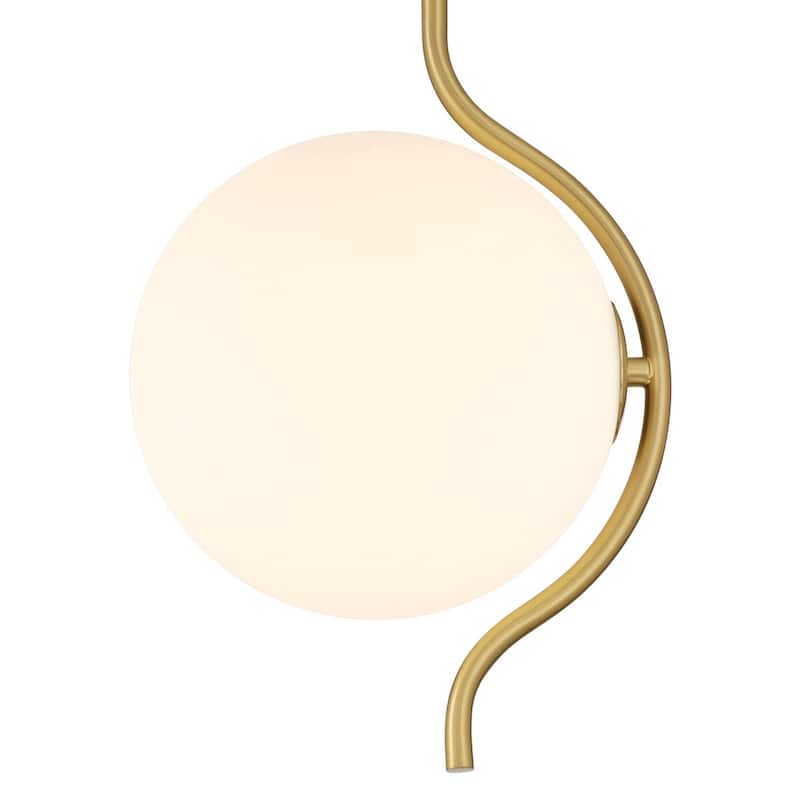 Adaline Modern Dimmable Glass Semi Flush Mount Ceiling Lighting with White Jade Glass