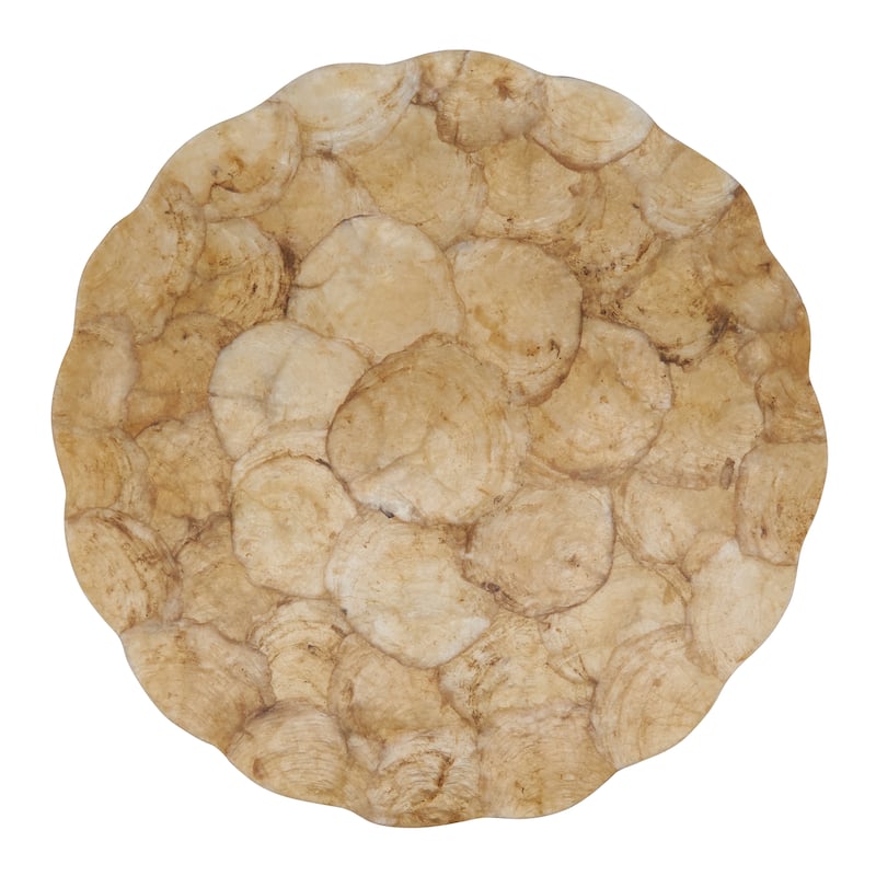 Capiz Placemats With Scalloped Design (Set of 4)