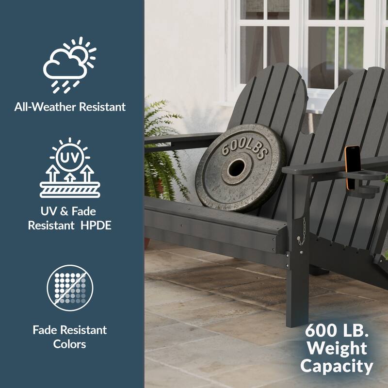 Hanniford Poly Adirondack 49 Inch Folding Bench