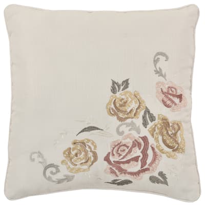 Royal Court Chablis 16" Square Decorative Throw Pillow