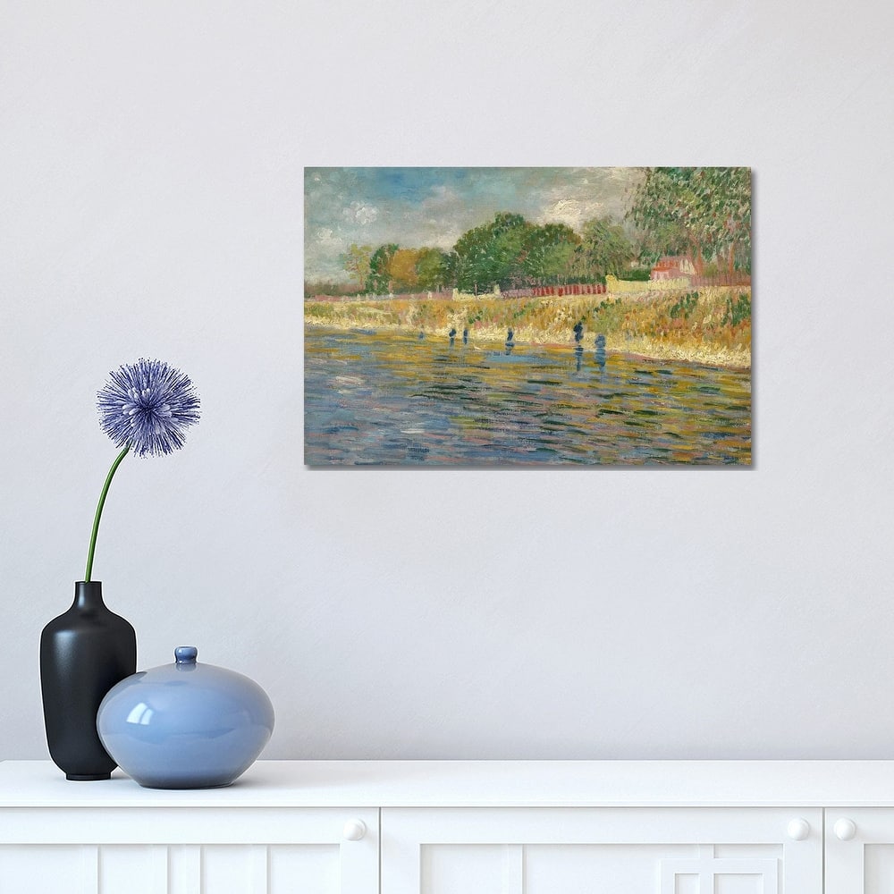 iCanvas "Bank Of The Seine, 1887" by Vincent van Gogh Canvas Print