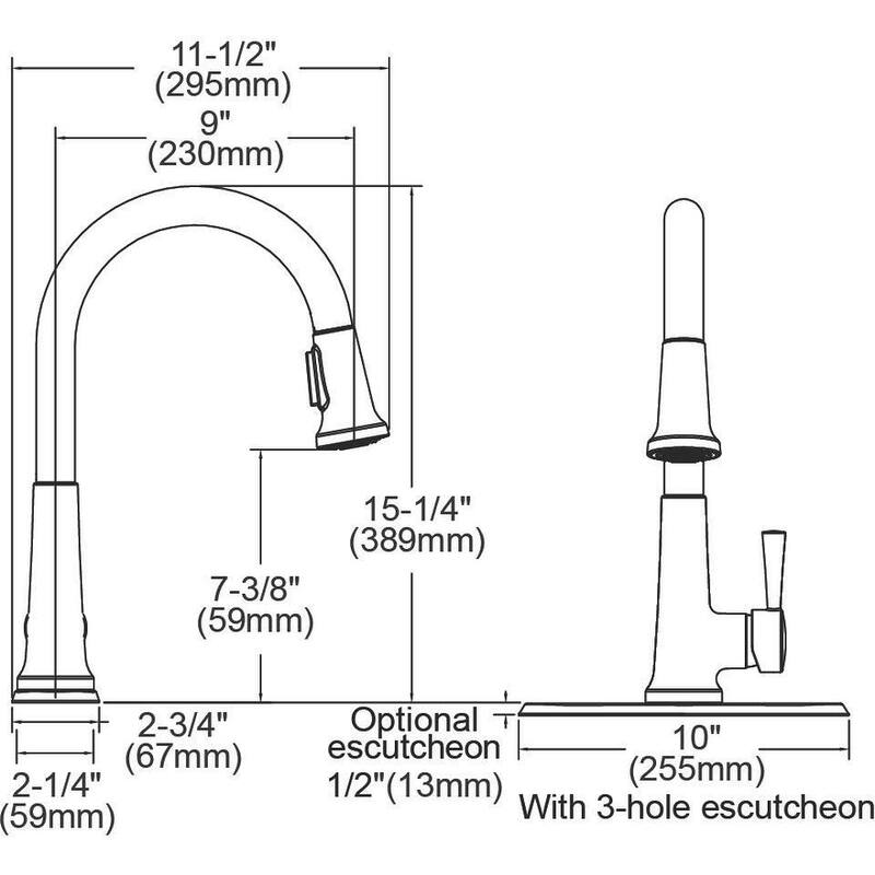 Elkay Everyday 1.5 GPM Single Hole Pull Down Kitchen Faucet - Includes