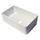 preview thumbnail 5 of 4, ALFI brand ABF3018 30" White Thin Wall Single Bowl Smooth Apron Fireclay Kitchen Farm Sink