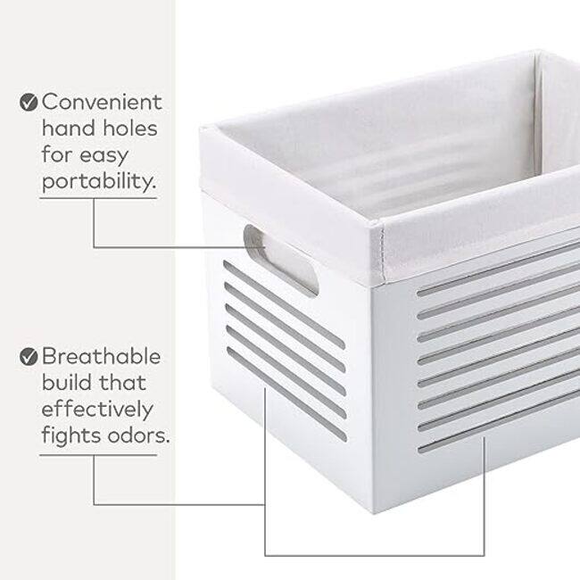 Creative Scents White Decorative Wooden Storage Bathroom Organizer